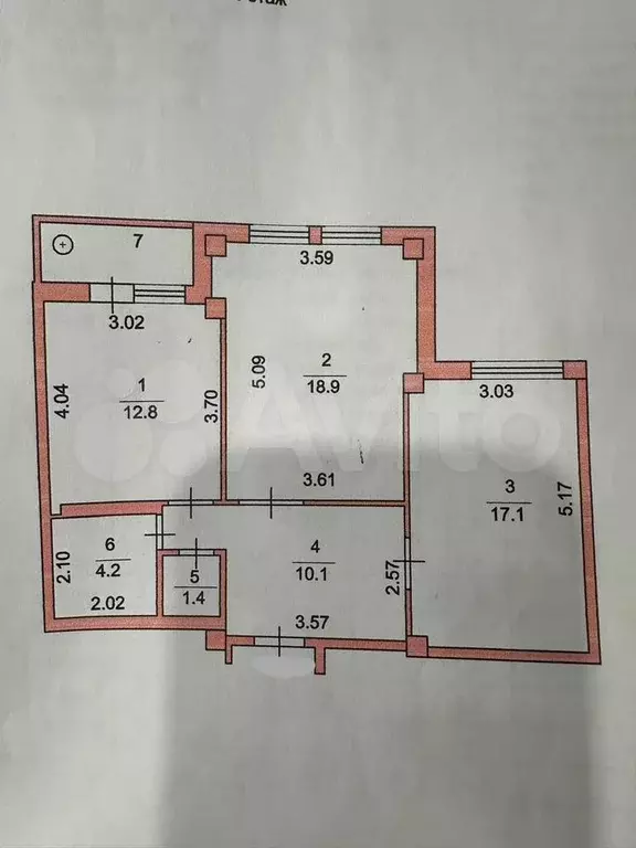 2-к. квартира, 64,5 м, 2/10 эт. - Фото 0