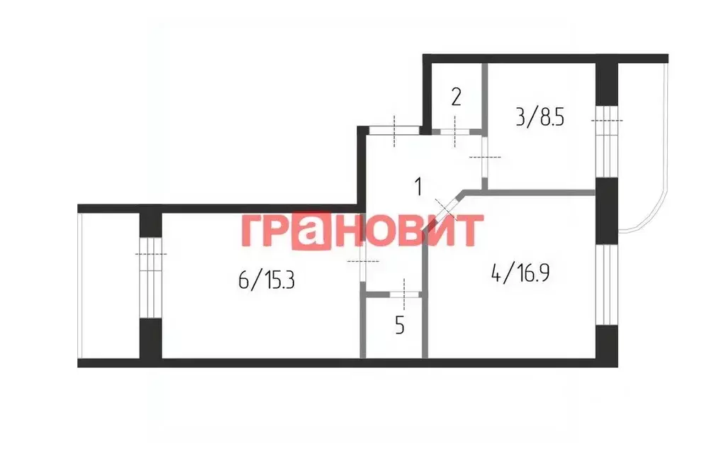 2-к кв. Новосибирская область, Новосибирск ул. Связистов, 3/1 (53.6 м) - Фото 2