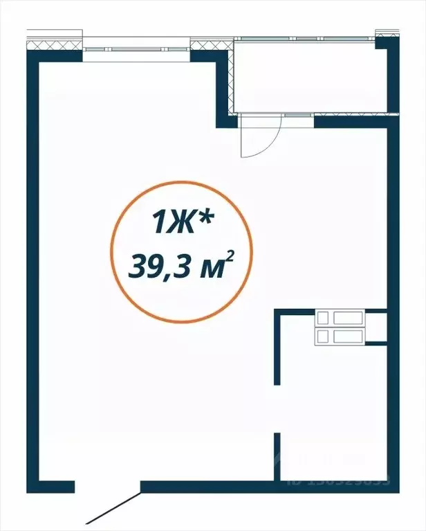 Студия Приморский край, Находка  (39.3 м) - Фото 1