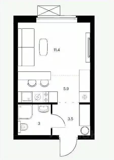 Студия Татарстан, Казань ул. Анаса Тазетдинова, 7к1 (20.1 м) - Фото 1