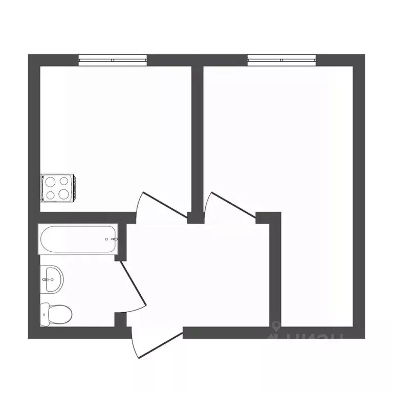 1-к кв. Амурская область, Благовещенск ул. Чайковского, 110 (26.0 м) - Фото 2