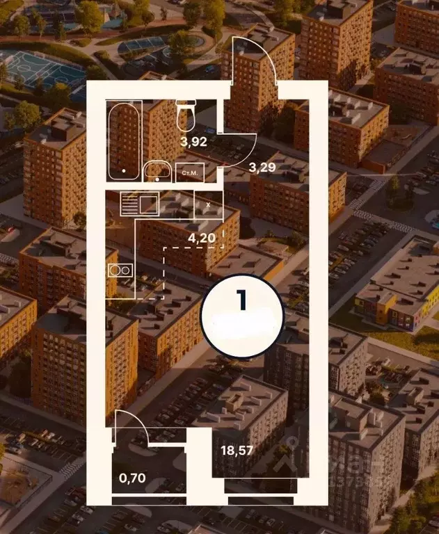 Студия Башкортостан, Уфа ул. Асхата Мирзагитова, 10/1 (26.1 м) - Фото 2