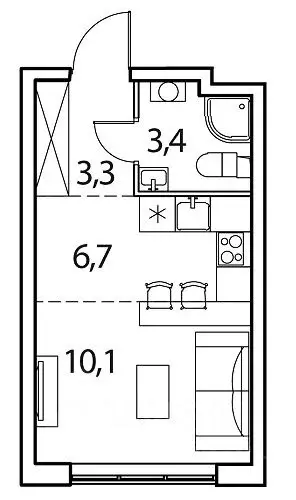 1-к кв. Московская область, Химки городской округ, д. Рузино, ... - Фото 2
