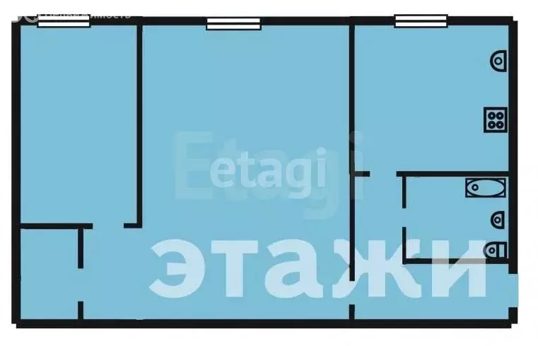 2-комнатная квартира: Казань, улица Дементьева, 35 (46.1 м) - Фото 0