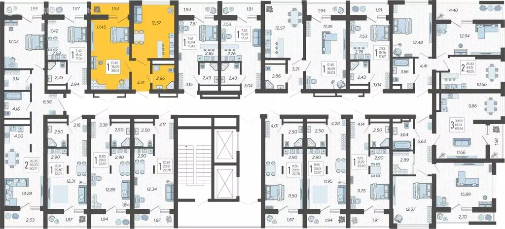 1-комнатная квартира: Сочи, микрорайон Бытха, Ясногорская улица, ... - Фото 2