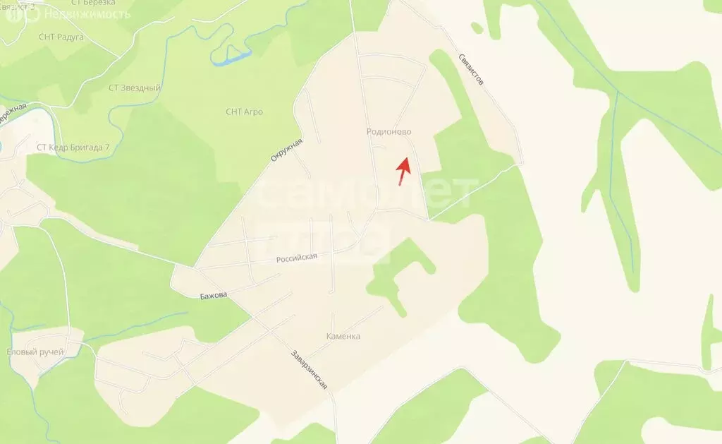 Участок в Томск, посёлок Родионово, улица Маршала Жукова, 41 (15 м) - Фото 1