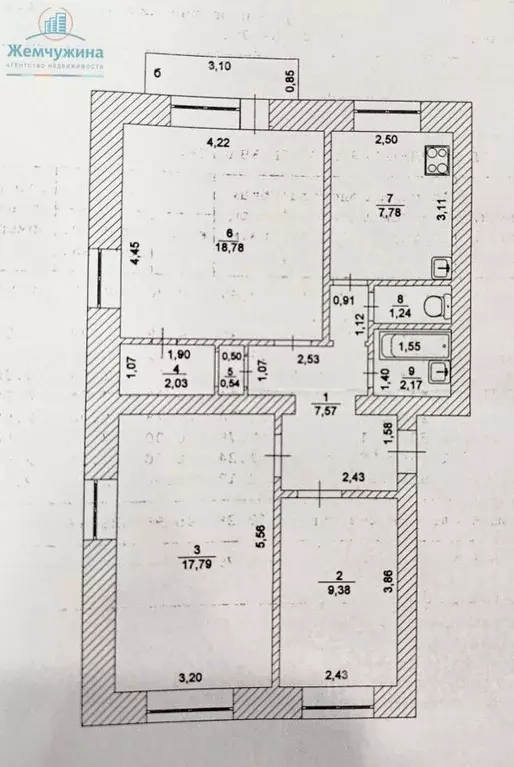 3-к кв. Ульяновская область, Димитровград просп. Ленина, 18а (67.28 м) - Фото 2