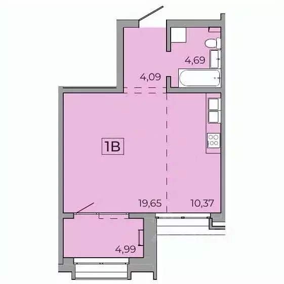 1-к кв. Иркутская область, Иркутск Байкальская ул., 89 (43.7 м) - Фото 0