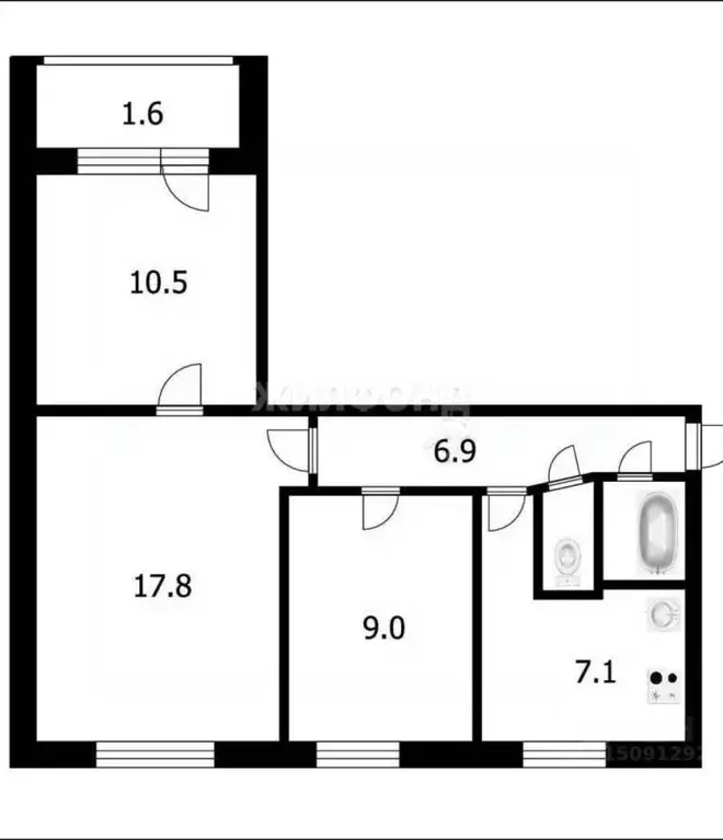 Продаётся 3-к квартира, 54.2 м - Фото 0
