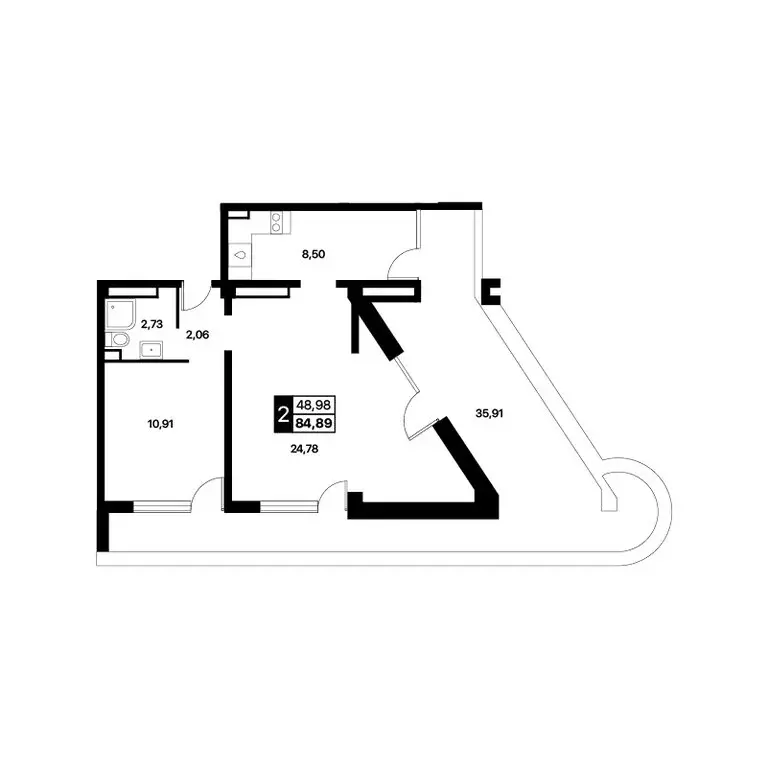 2-комнатная квартира: Алушта, Перекопская улица, 4 (84.89 м) - Фото 0