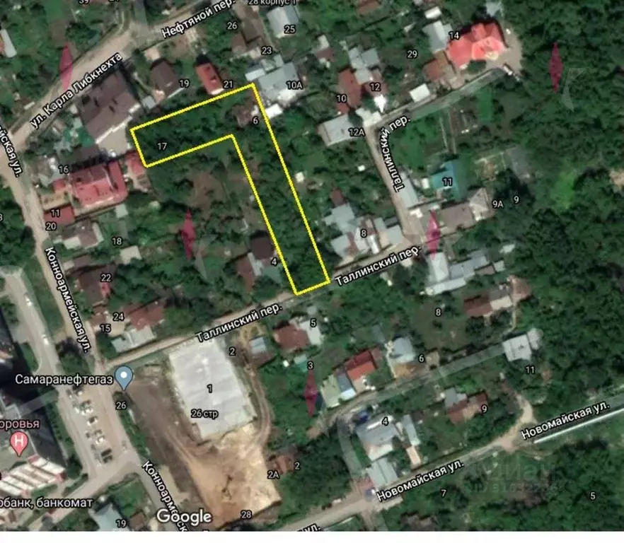 Участок в Самарская область, Самара Таллинский пер., 2 (17.0 сот.) - Фото 2