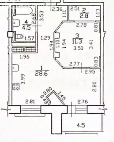 1-комнатная квартира: Санкт-Петербург, Коломяжский проспект, 15/2 ... - Фото 1