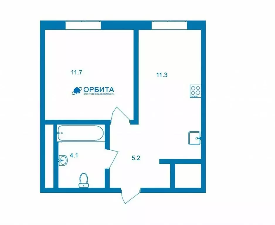 1-комнатная квартира: Тюмень, Новгородская улица, 14 (33.5 м) - Фото 0