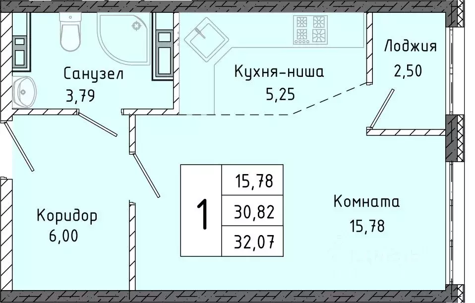 Студия Крым, Алушта городской округ, Партенит пгт  (32.07 м) - Фото 0