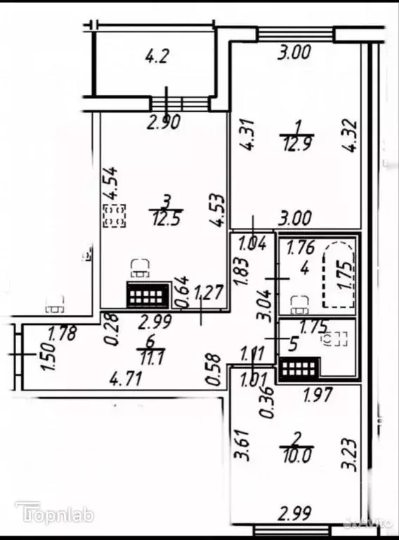 2-к кв. Ленинградская область, Всеволожский район, Заневское городское ... - Фото 2