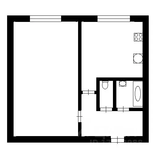 1-к кв. Тюменская область, Тюмень Харьковская ул., 54 (31.2 м) - Фото 1