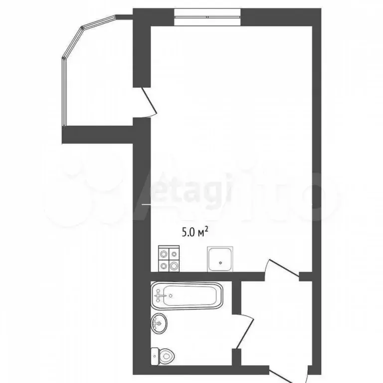 Квартира-студия, 29 м, 3/14 эт. - Фото 0