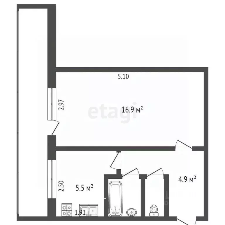 1-к кв. Архангельская область, Новодвинск ул. Мира, 7А (30.5 м) - Фото 0