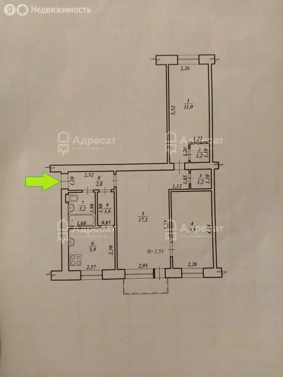 3-комнатная квартира: Волгоград, улица Кирова, 122 (54.1 м) - Фото 1
