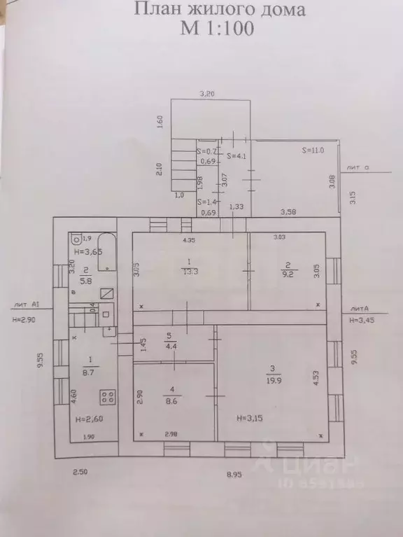 Дом в Тульская область, Тула Врубовый пер. (70 м) - Фото 0