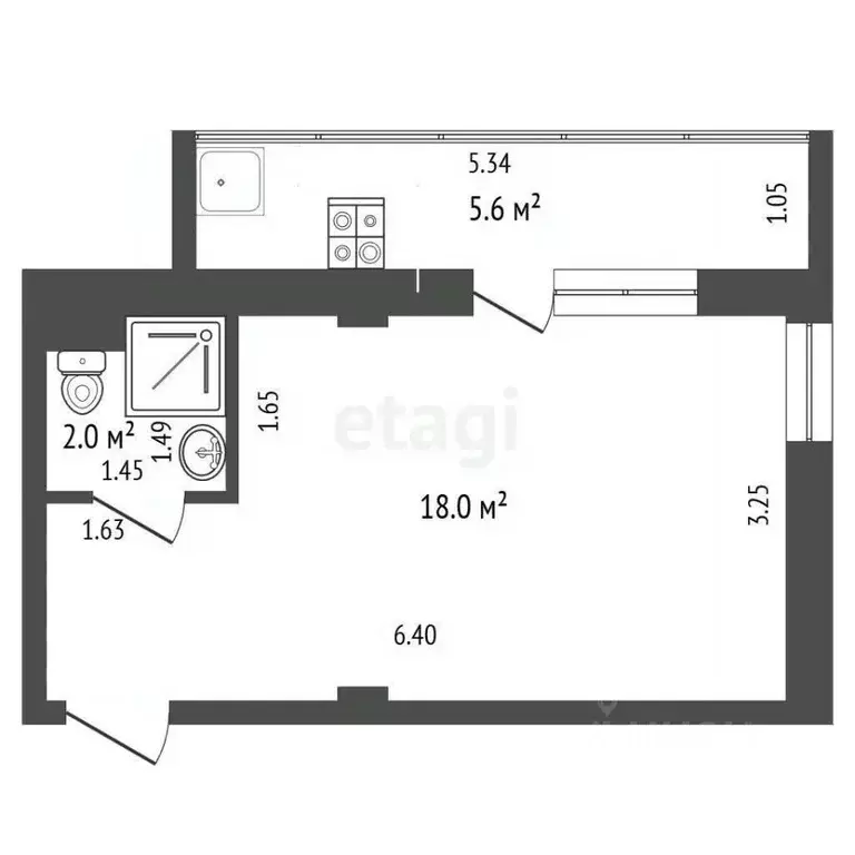 Студия Краснодарский край, Анапа муниципальный округ, с. Супсех ул. ... - Фото 2