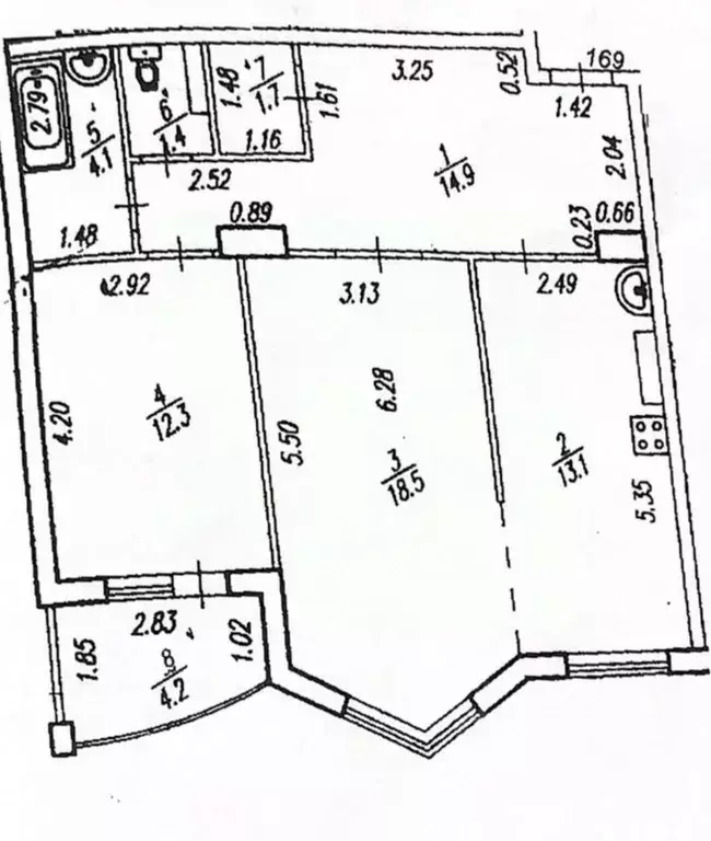 2-к кв. Башкортостан, Уфа Российская ул., 25 (66.0 м) - Фото 2
