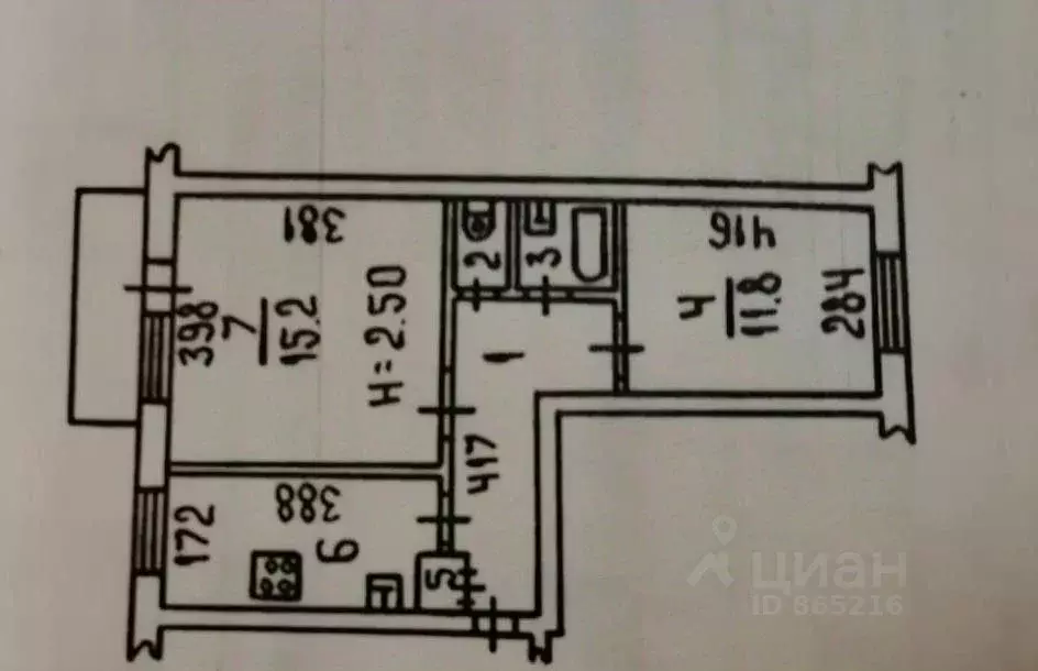2-к кв. Волгоградская область, Волжский Пионерская ул., 33 (43.1 м) - Фото 1