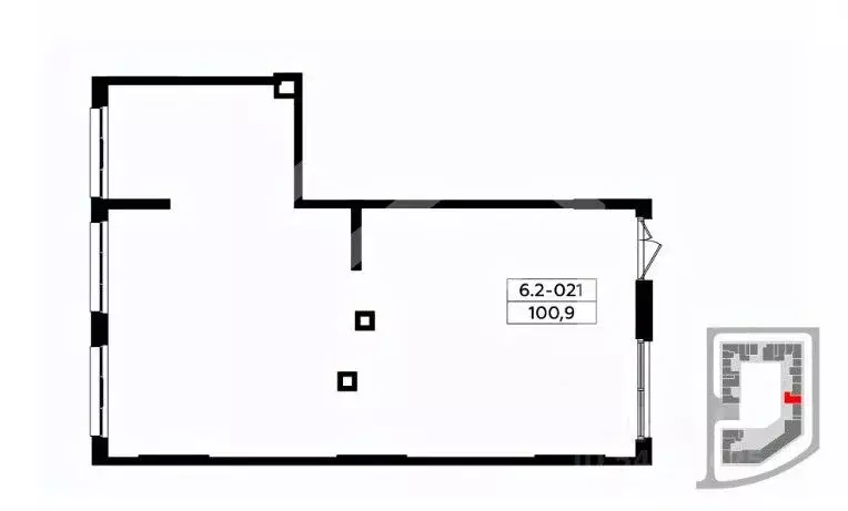 Торговая площадь в Москва № 160 кв-л, 1Вк8 (101 м) - Фото 2