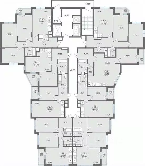 2-к кв. Липецкая область, Липецк ул. Ф.С. Игнатьева, 33к2 (68.8 м) - Фото 2