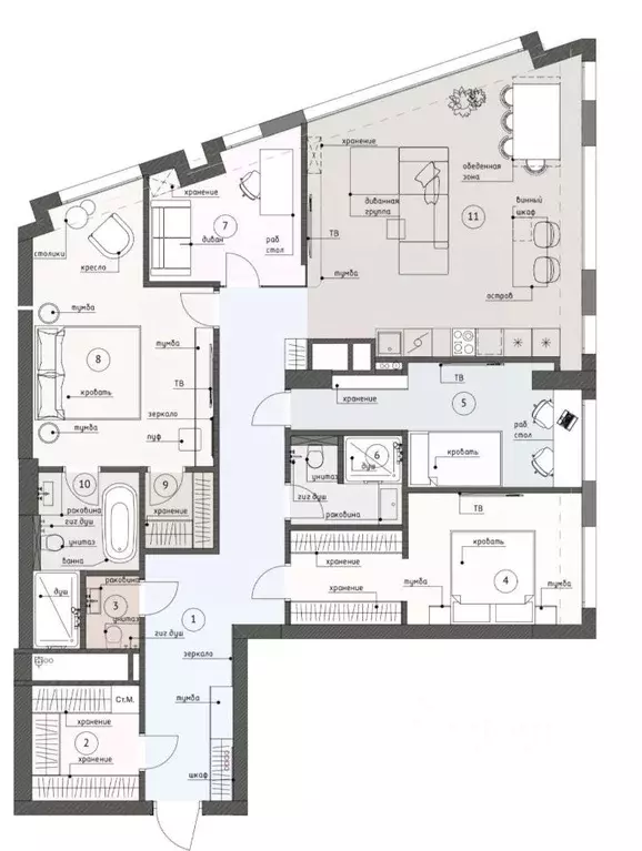 4-к кв. Москва Мытная ул., 40к1 (139.0 м) - Фото 1