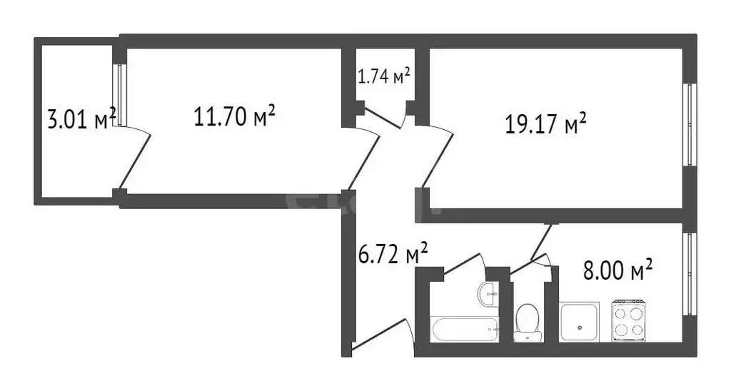 2-комнатная квартира: Воронеж, улица Владимира Невского, 81А (54.6 м) - Фото 1