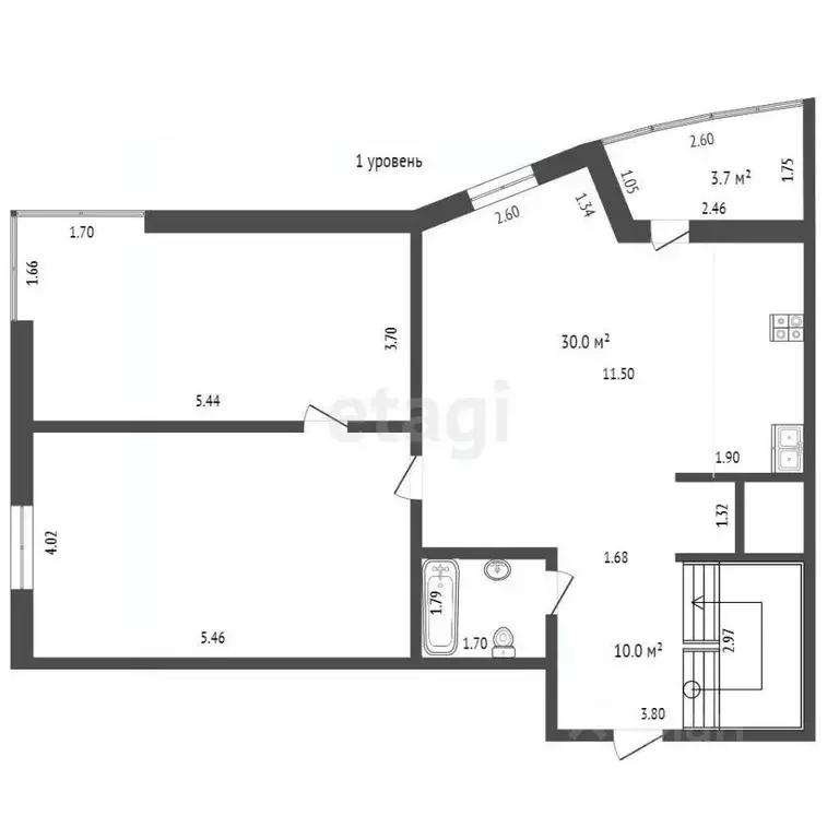 4-к кв. Ханты-Мансийский АО, Ханты-Мансийск ул. Объездная, 59А (121.0 ... - Фото 2