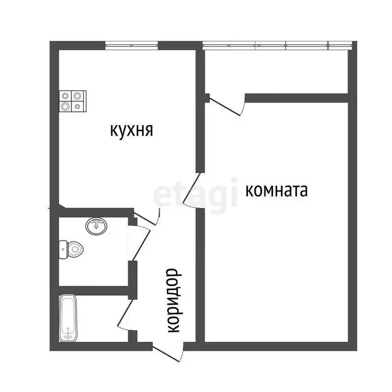 1-комнатная квартира: Курган, жилой район Заозёрный, 2-й микрорайон, ... - Фото 0
