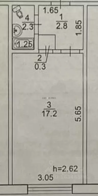 Студия Башкортостан, Уфа Молодежный бул., 3 (22.6 м) - Фото 2