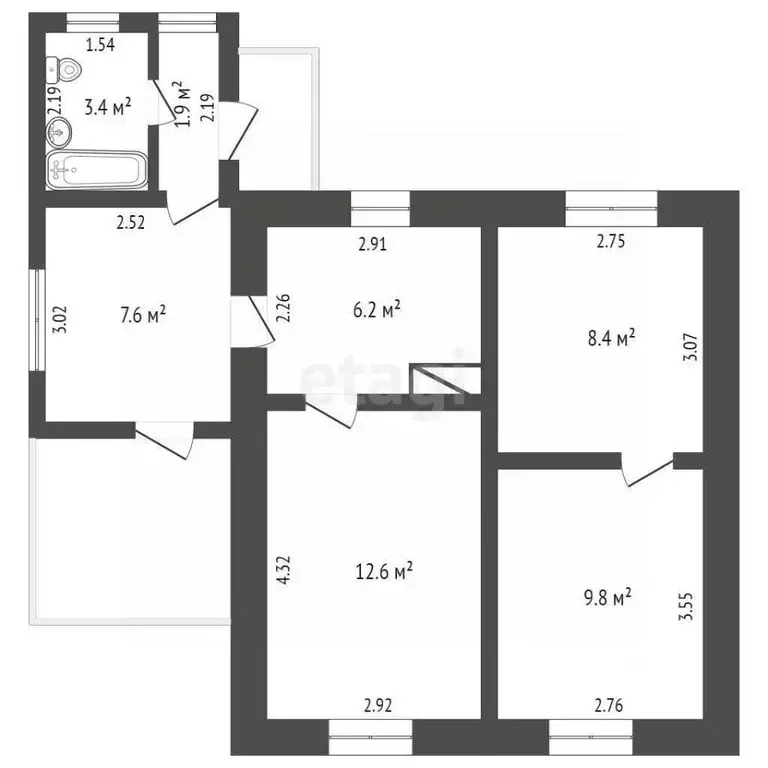 Дом в Крым, Сакский район, Охотниковское с/пос, с. Орлянка ул. ... - Фото 2