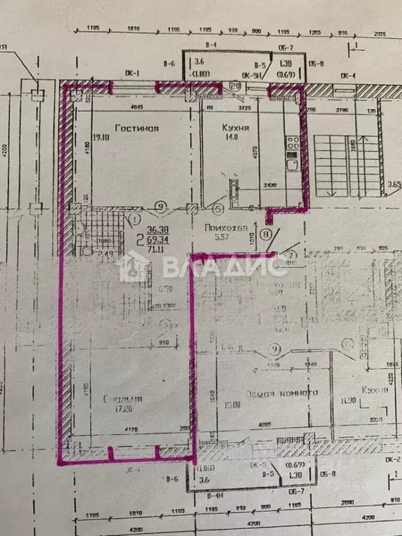 2-к кв. Иркутская область, Иркутск Байкальская ул., 234В/7 (70.0 м) - Фото 2