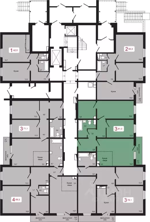 3-к кв. Красноярский край, Красноярск Судостроительная ул., 31Ж (81.3 ... - Фото 0