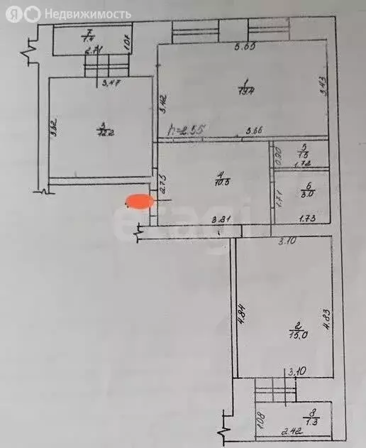 2-комнатная квартира: Казань, улица Юлиуса Фучика, 82 (61.6 м) - Фото 1
