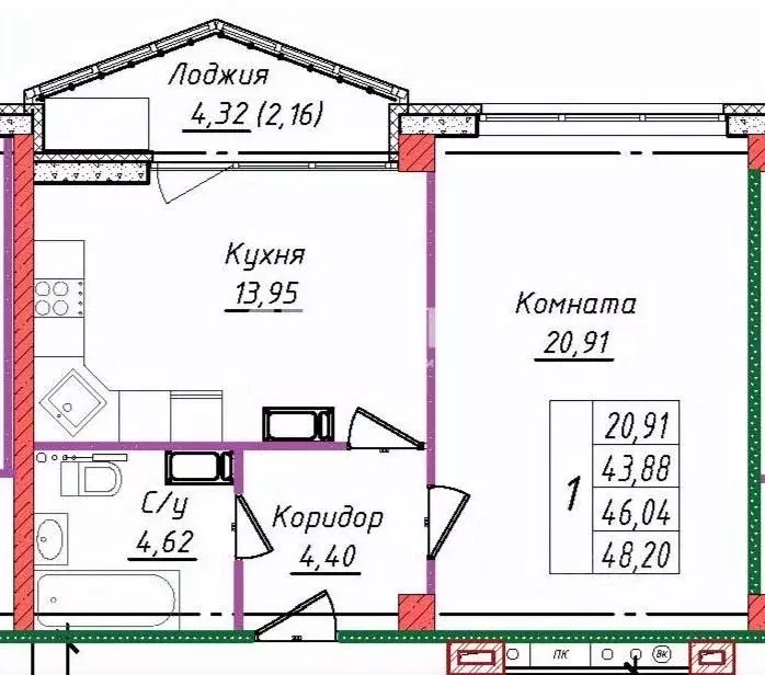 1-к кв. Ивановская область, Иваново ул. Голубева, 16 (48.2 м) - Фото 1