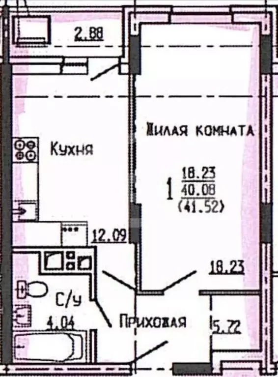 1-к кв. Воронежская область, Воронеж ул. Антонова-Овсеенко, 35С (42.52 ... - Фото 1