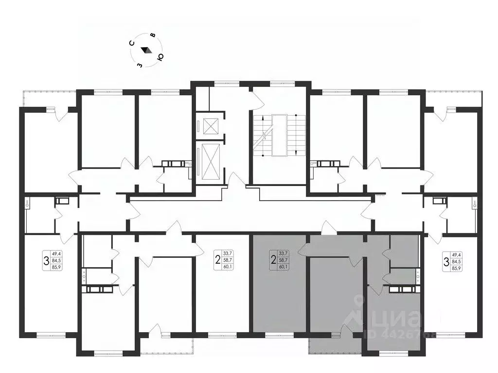 2-к кв. Воронежская область, Воронеж Первое Мая мкр, Май жилой ... - Фото 1