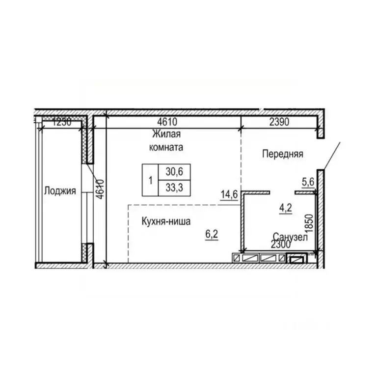 1-к кв. Приморский край, Владивосток На Черняховского жилой квартал,  ... - Фото 2