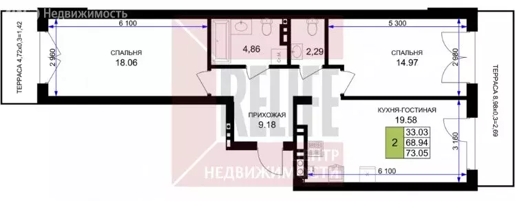 2-комнатная квартира: Гурьевск, улица Героя России Катериничева, 2к1 ... - Фото 1