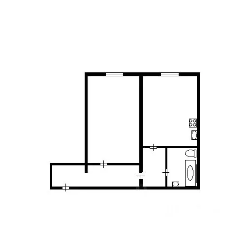 1-к кв. Москва ул. Борисовские Пруды, 10К6 (33.0 м) - Фото 1