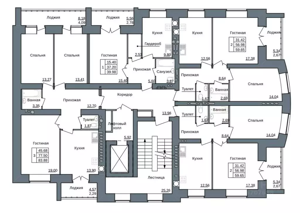 3-к кв. Марий Эл, Йошкар-Ола ул. Ползунова, 23А (84.0 м) - Фото 2