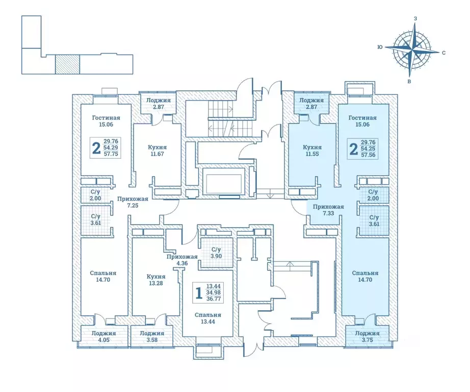 2-к кв. Московская область, Щелково городской округ, Монино пгт ... - Фото 2