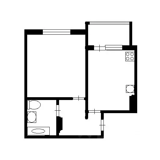 1-к кв. Омская область, Омск ул. Дмитриева, 1/2 (33.2 м) - Фото 1