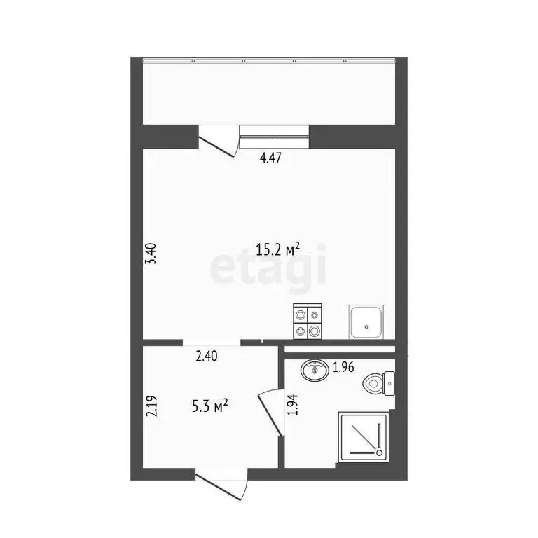 Квартира-студия: Тюмень, улица Червишевский Тракт, 45к2 (24.1 м) - Фото 0
