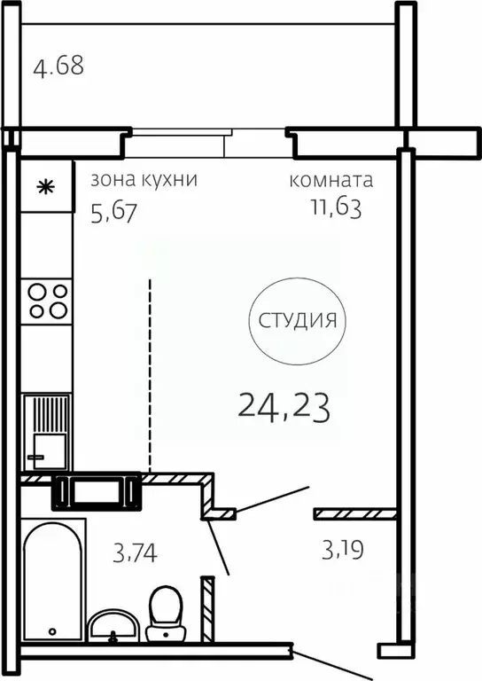 Студия Челябинская область, Челябинск Хорошее Решение жилой комплекс ... - Фото 0