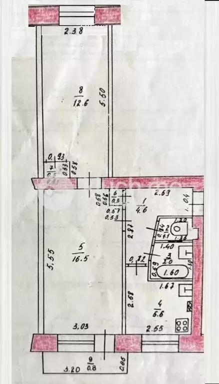 2-к кв. Татарстан, Казань ул. Наки Исанбета, 57 (44.8 м) - Фото 2